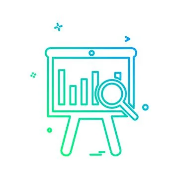 Graph icon design vector イラスト素材