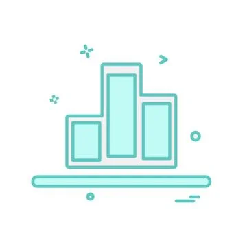 Graph icon design vector Stock Illustration