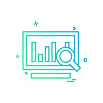 Graph icon design vector Stock Illustration