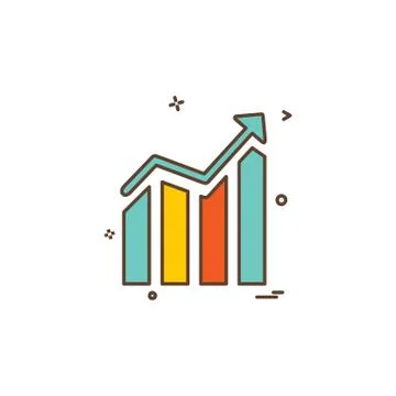 Graph icon design vector Illustrazione stock