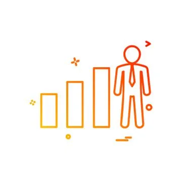 Graph icon design vector Illustrazione stock