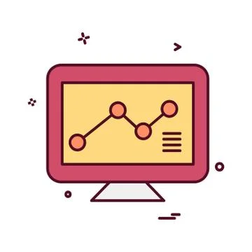 Graph icon design vector Illustrazione stock