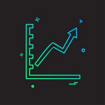Graph icon design vector Illustrazione stock