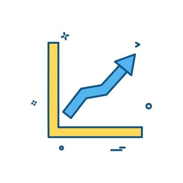 Graph icon design vector 스톡 일러스트