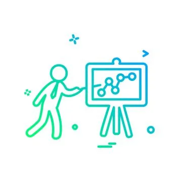 Graph icon design vector 스톡 일러스트
