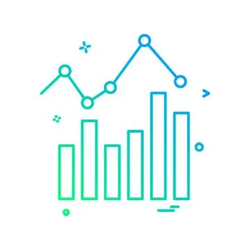 Graph icon design vector イラスト素材