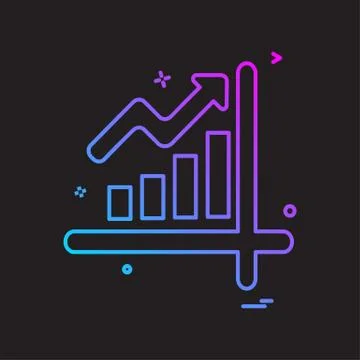 Graph icon design vector 스톡 일러스트