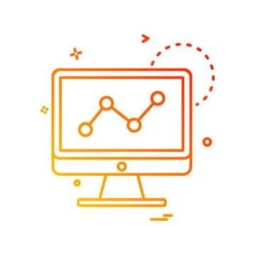 Graph icon design vector イラスト素材