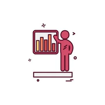 Graph icon design vector 스톡 일러스트