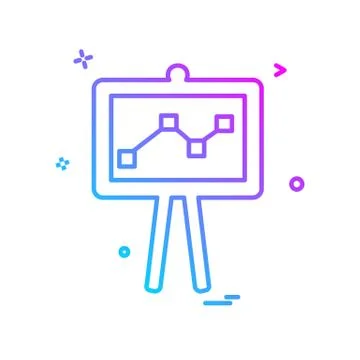 Graph icon design vector Stock Illustration