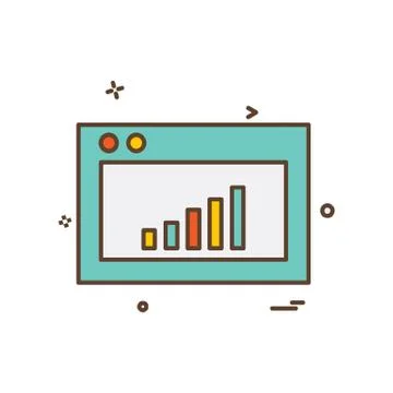 Graph icon design vector 스톡 일러스트