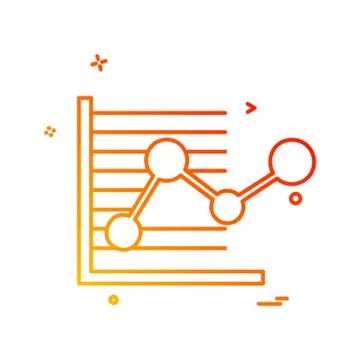 Graph icon design vector 库存插图