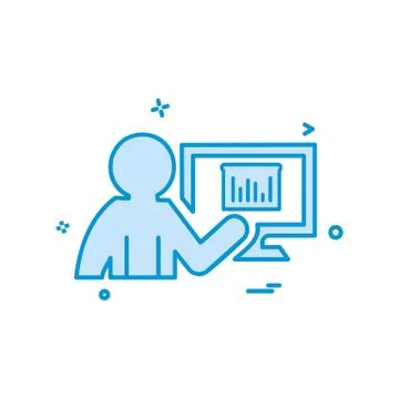 Graph icon design vector 스톡 일러스트