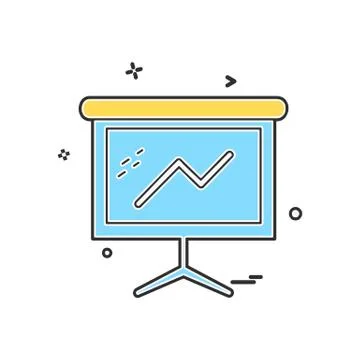 Graph icon design vector イラスト素材