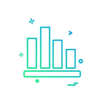 Graph icon design vector イラスト素材