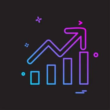 Graph icon design vector Stockillustratie