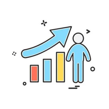 Graph icon design vector Illustrazione stock