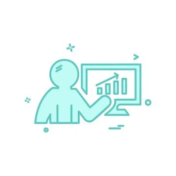 Graph icon design vector Stock Illustration