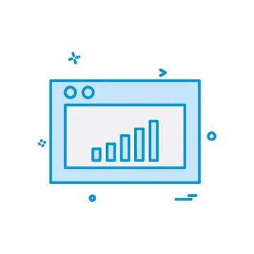 Graph icon design vector イラスト素材
