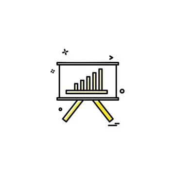 Graph icon design vector Stock Illustration