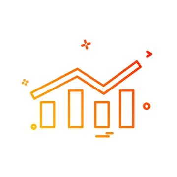 Graph icon design vector 스톡 일러스트