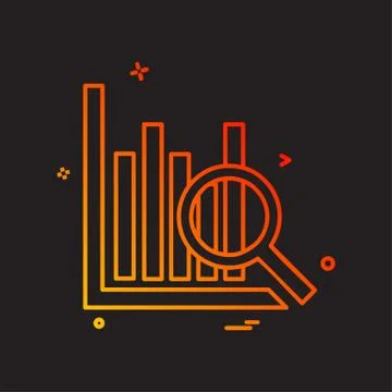 Graph icon design vector Stock Illustration