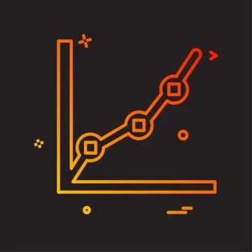Graph icon design vector イラスト素材