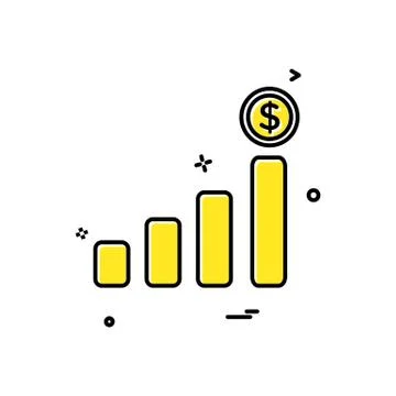 Graph icon design vector Illustrazione stock