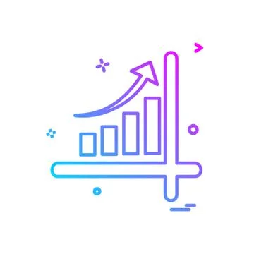 Graph icon design vector Illustrazione stock