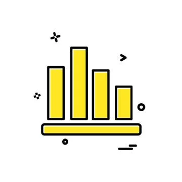 Graph icon design vector 스톡 일러스트