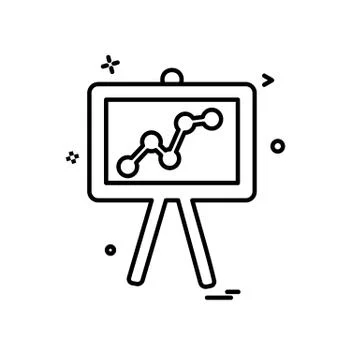 Graph icon design vector Stock Illustration