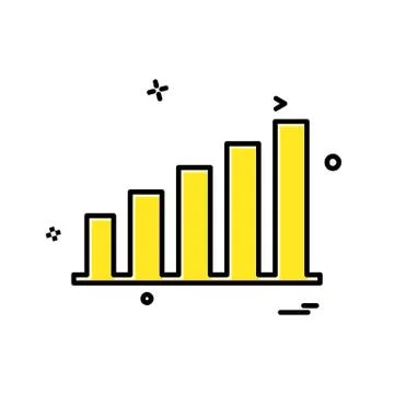 Graph icon design vector イラスト素材
