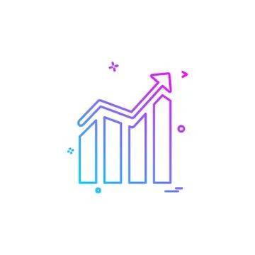 Graph icon design vector イラスト素材