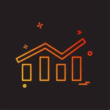 Graph icon design vector 스톡 일러스트