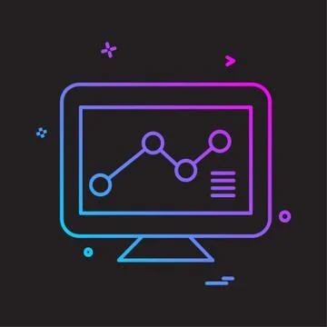 Graph icon design vector イラスト素材