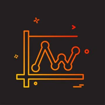 Graph icon design vector 스톡 일러스트