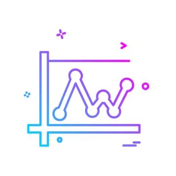 Graph icon design vector 库存插图