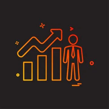 Graph icon design vector Illustrazione stock