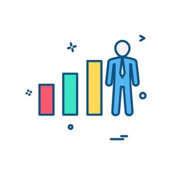 Graph icon design vector Illustrazione stock