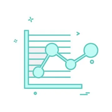 Graph icon design vector 库存插图
