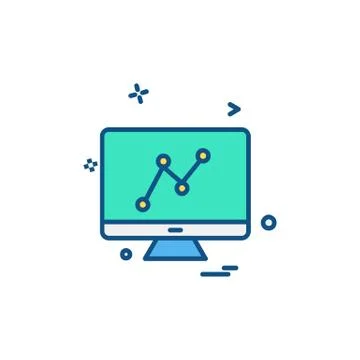 Graph icon design vector 스톡 일러스트
