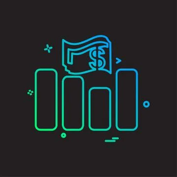 Graph icon design vector Stock Illustration