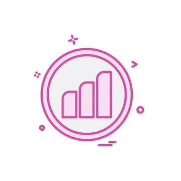 Graph icon design vector Illustrazione stock