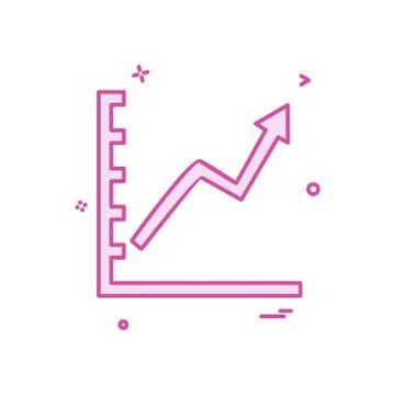 Graph icon design vector 库存插图