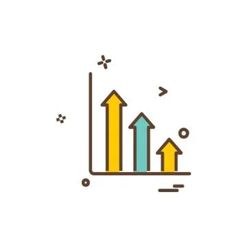 Graph icon design vector 스톡 일러스트