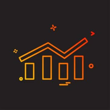Graph icon design vector イラスト素材
