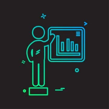 Graph icon design vector Illustrazione stock