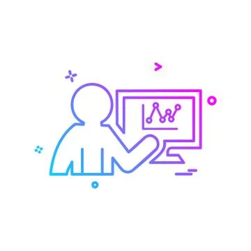 Graph icon design vector 库存插图