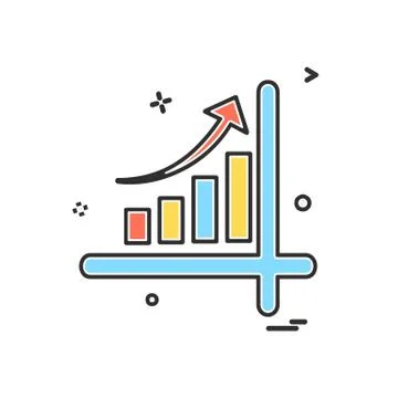 Graph icon design vector Stockillustratie