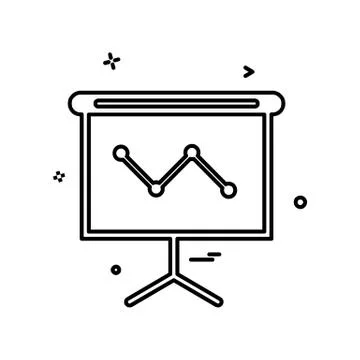 Graph icon design vector Stock Illustration